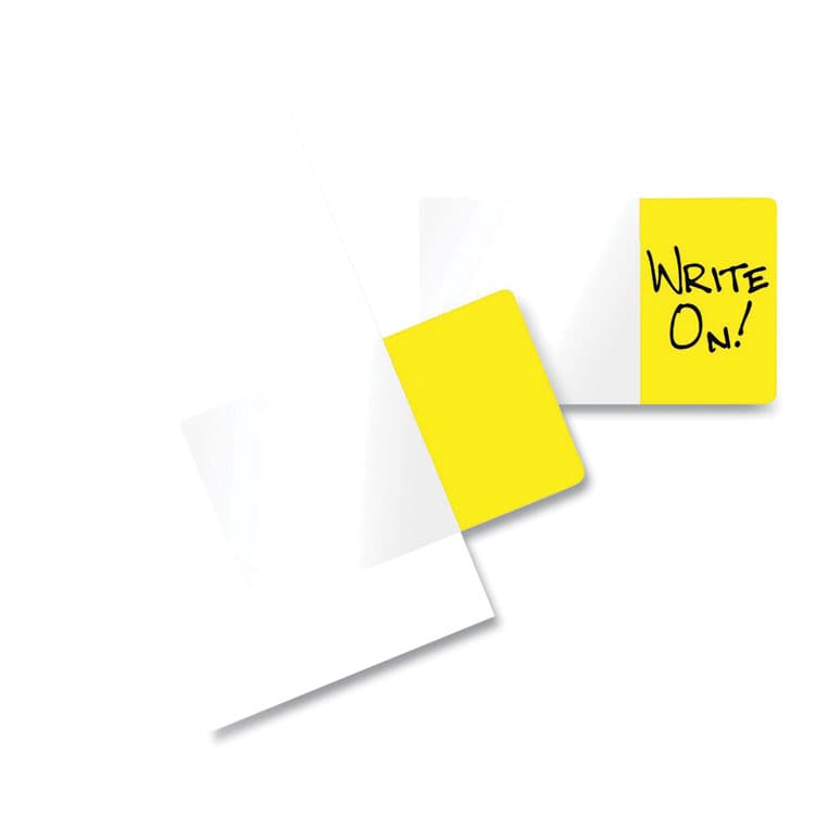 REDI-TAG CORPORATION Easy-To-Read Self-Stick Index Tabs, Yellow, 50/Pack (RTG76805) thumbnail 2