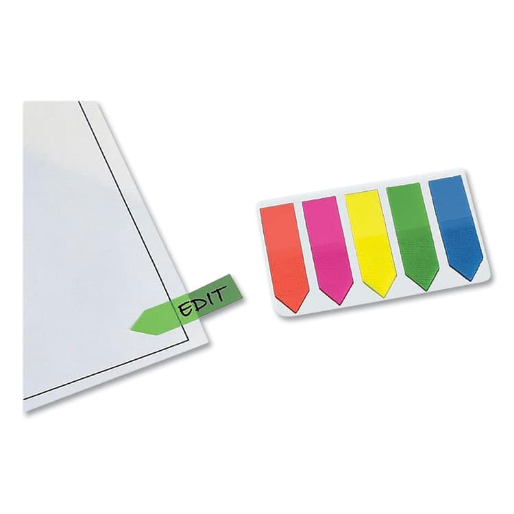 REDI-TAG CORPORATION Removable Small Arrow Page Flags, Blue, Green, Orange Pink, Yellow, 125/Pack (RTG31118) thumbnail 2