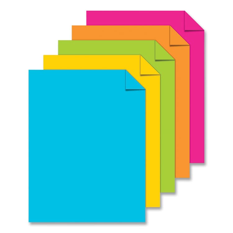 NEENAH PAPER Color Cardstock, 65 lb Cover Weight, 8.5 x 11, Assorted Bright Colors, 50/Pack (WAU9932601) thumbnail 2