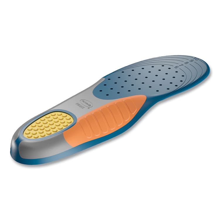 SCHOLL'S WELLNESS COMPANY LLC Pain Relief Extra Support Orthotic Insoles, Women, Women's Sizes 6 to 11, Gray/Blue/Orange/Yellow, Pair (DSC59013) thumbnail 4