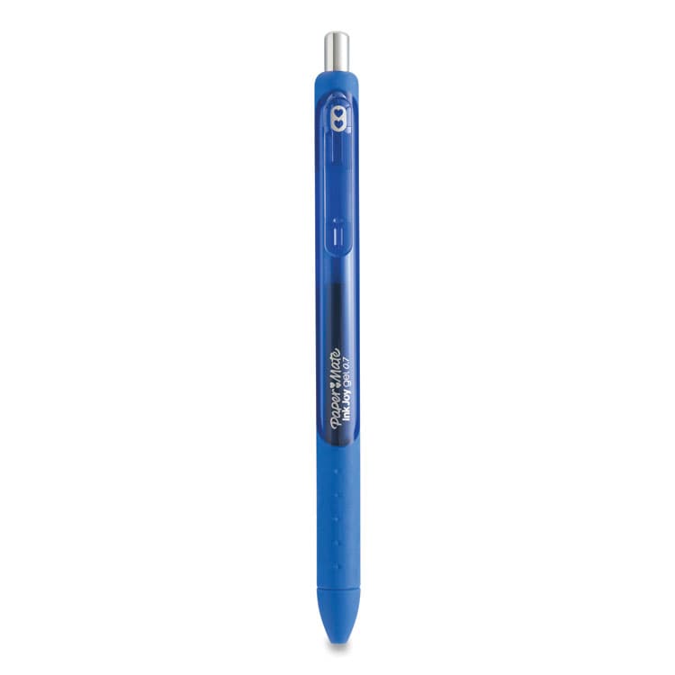 SANFORD InkJoy Gel Pen, Retractable, Medium 0.7 mm, Blue Ink, Blue Barrel, Dozen (PAP1951721A) thumbnail 3