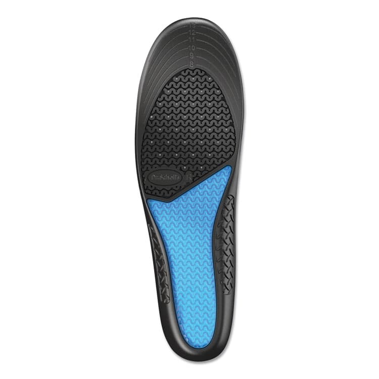 SCHOLL'S WELLNESS COMPANY LLC Comfort and Energy Work Massaging Gel Insoles, Men, Men's Sizes 8 to 14, Black/Blue, Pair (DSC59062) thumbnail 3