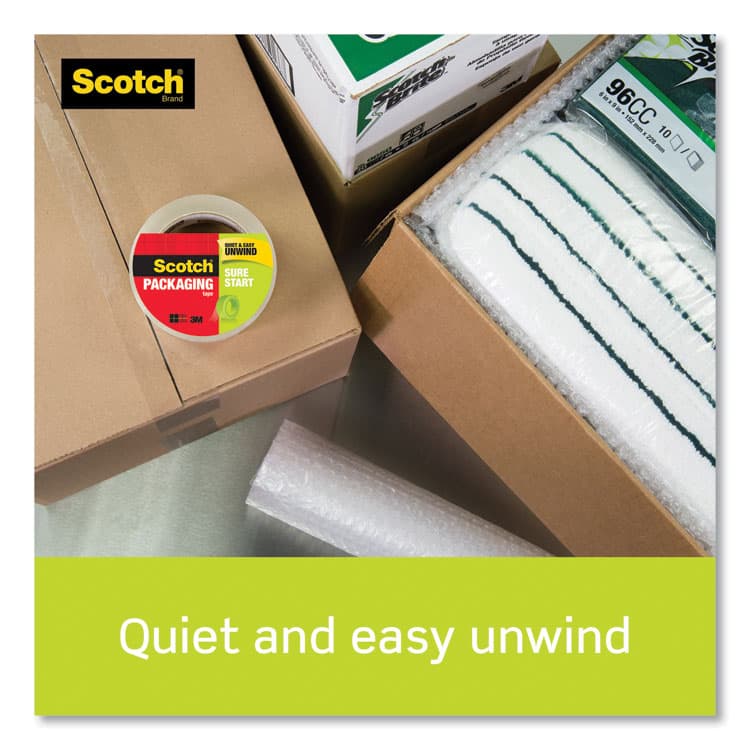 3M/COMMERCIAL TAPE DIV. Sure Start Packaging Tape with Dispenser, 3" Core, 1.88" x 38.2 yds, Clear (MMM3450SRD) thumbnail 4