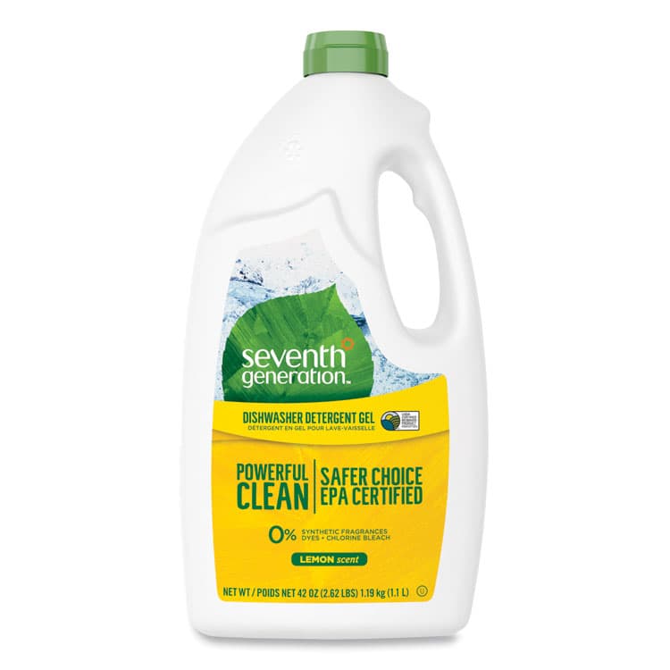 SEVENTH GENERATION Natural Automatic Dishwasher Gel, Lemon, 42 oz Bottle, 6/Carton (SEV22171CT) thumbnail 2