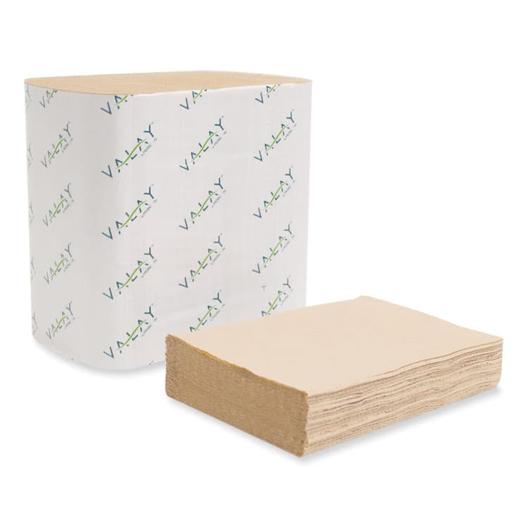MORCON Valay Interfolded Napkins, 2-Ply, 6.5 x 8.25, Kraft, 6,000/Carton (MOR5000VN) thumbnail 4