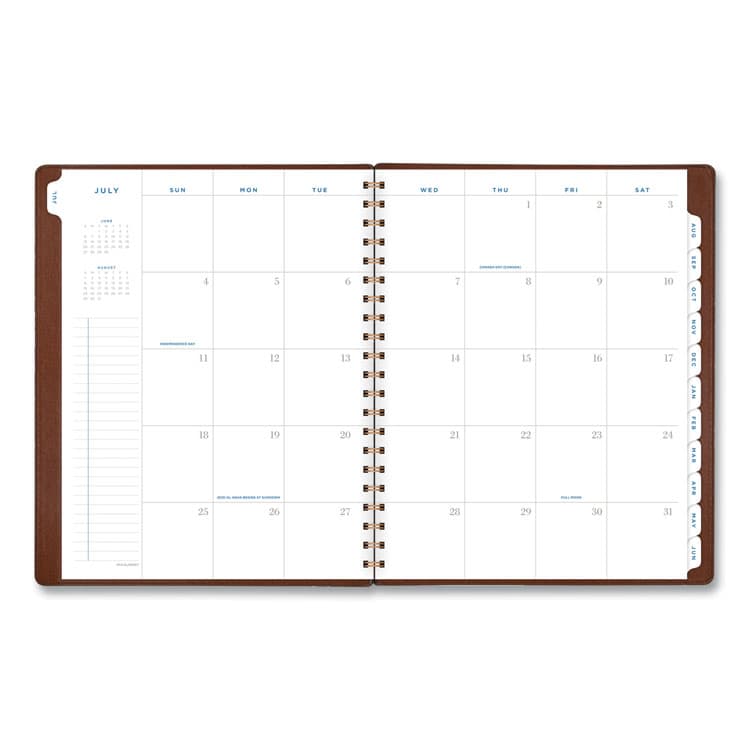 AT-A-GLANCE Signature Collection Academic Weekly/Monthly Planners, 11.5 x 8, Distressed Brown Cover, 13-Month: July 2025 to July 2026 (AAGYP905A09) thumbnail 3
