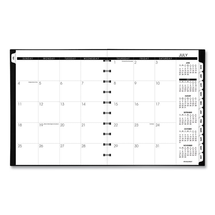 AT-A-GLANCE Move-A-Page Academic Weekly/Monthly Planners, 11 x 9, Black Cover, 12-Month (July to June): 2025 to 2026 (AAG70957E05) thumbnail 3