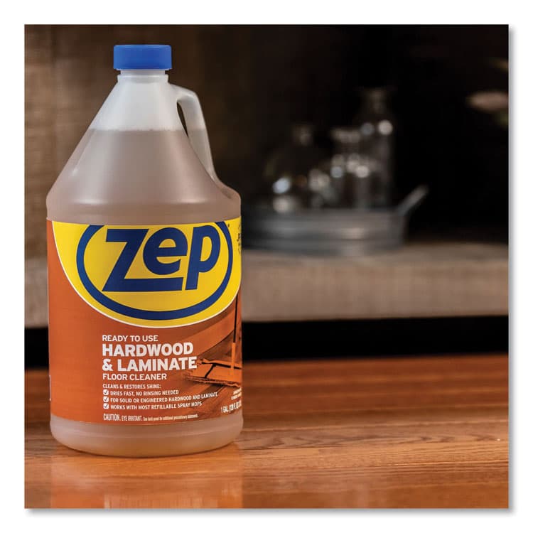 ZEP . Hardwood and Laminate Cleaner, Fresh Scent, 1 gal, 4/Carton (ZPEZUHLF128CT) thumbnail 4