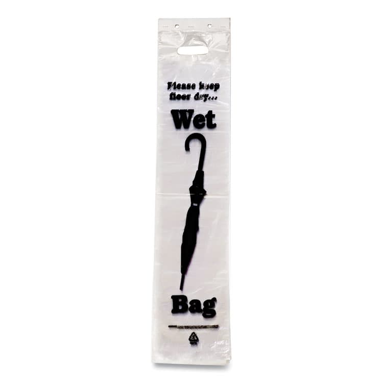 TATCO Wet Umbrella Bags, 7" x 31", Clear, 1,000/Box (TCO57010)