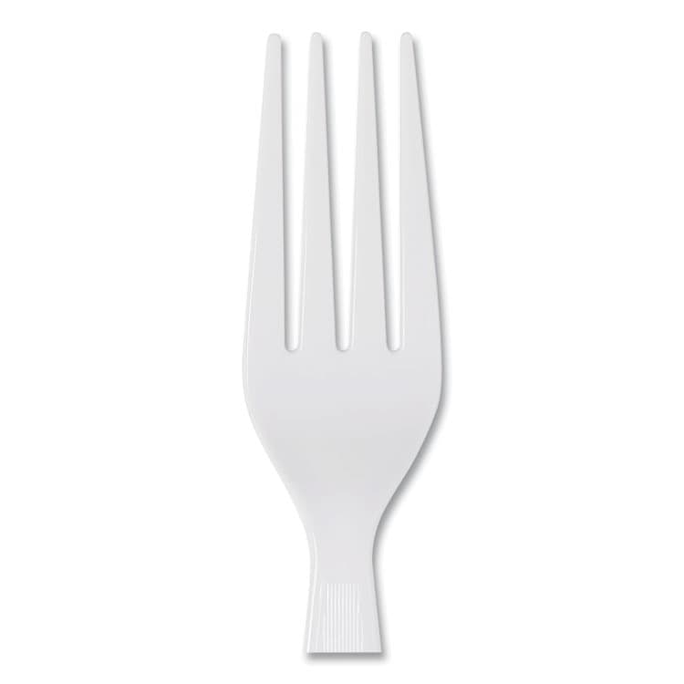 DIXIE FOOD SERVICE Plastic Cutlery, Heavyweight Fork, White, 1,000/Carton (DXEFH217) thumbnail 3