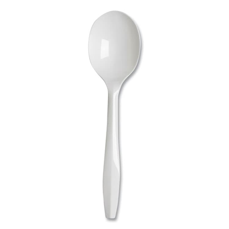 DIXIE FOOD SERVICE Plastic Cutlery, Mediumweight Soup Spoon, White, 1,000/Carton (DXEPSM21) thumbnail 2