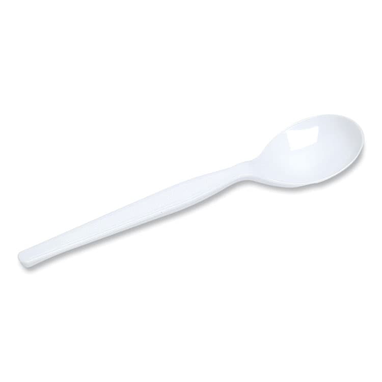 DIXIE FOOD SERVICE Plastic Cutlery, Heavyweight Soup Spoon, White, 1,000/Carton (DXESH217) thumbnail 4