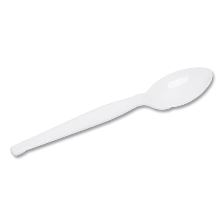 DIXIE FOOD SERVICE Plastic Cutlery, Heavyweight Spoon, White, 1,000/Carton (DXETH217) thumbnail 3