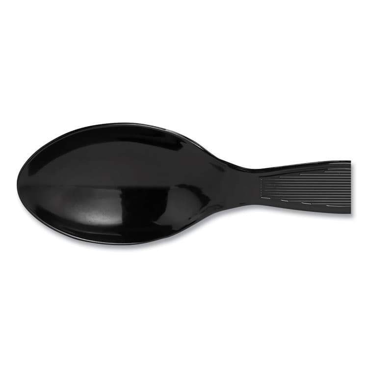 DIXIE FOOD SERVICE Plastic Cutlery, Heavyweight Spoon, Black, 1,000/Carton (DXETH517) thumbnail 3