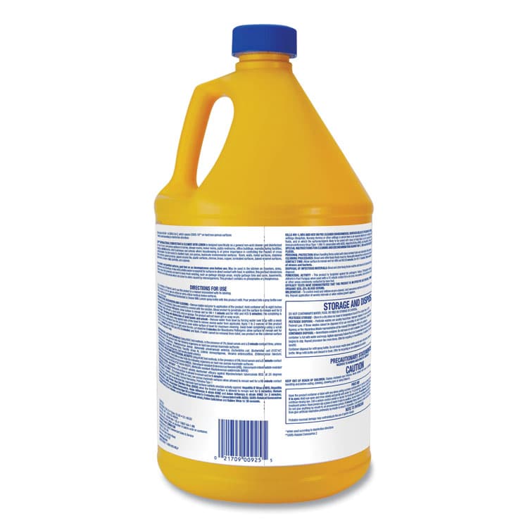 ZEP . Antibacterial Disinfectant, Lemon Scent, 1 gal, 4/Carton (ZPEZUBAC128CT) thumbnail 3