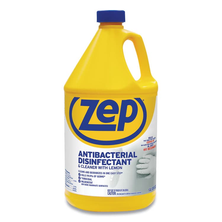 ZEP . Antibacterial Disinfectant, Lemon Scent, 1 gal, 4/Carton (ZPEZUBAC128CT) thumbnail 2