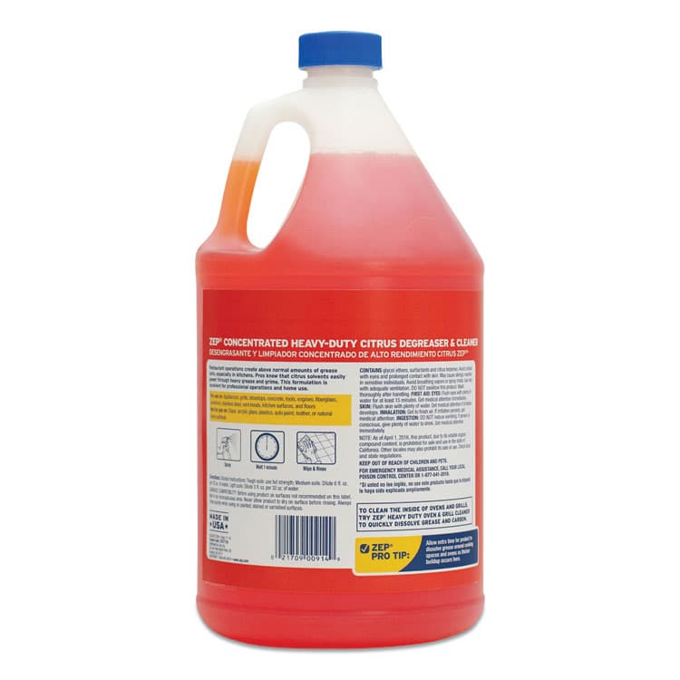 ZEP . Cleaner and Degreaser, 1 gal Bottle, 4/Carton (ZPEZUCIT128CT) thumbnail 4