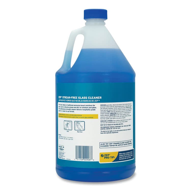 ZEP . Streak-Free Glass Cleaner, Pleasant Scent, 1 gal Bottle (ZPEZU1120128EA) thumbnail 2