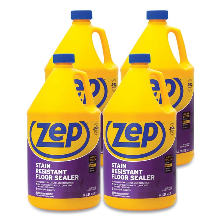 ZEP . Stain Resistant Floor Sealer, Unscented, 1 gal, 4/Carton (ZPEZUFSLR128CT) thumbnail 3
