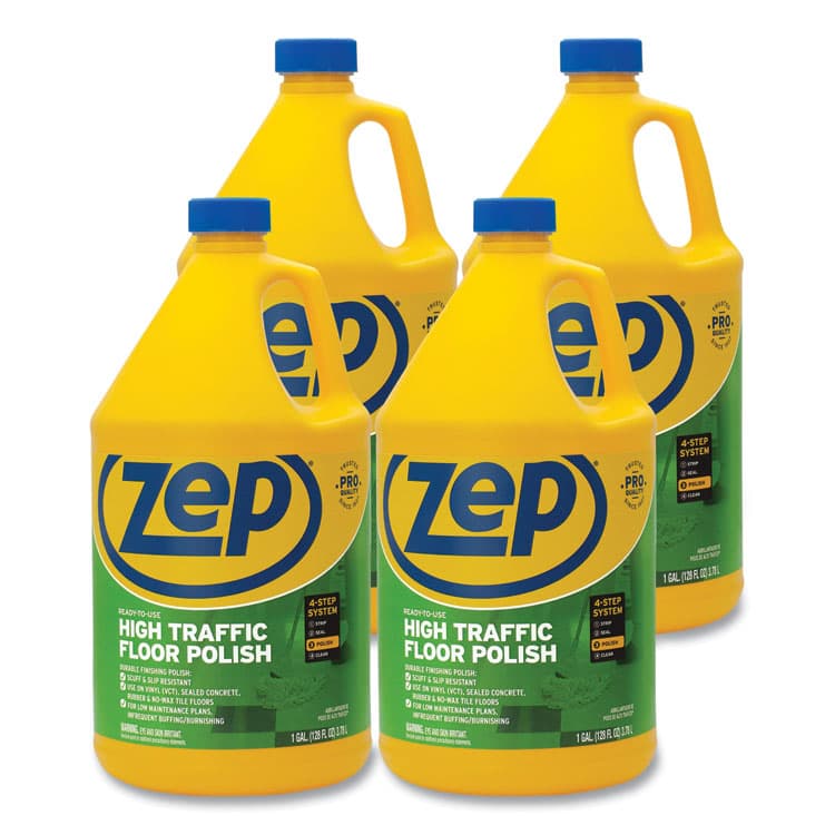 ZEP . High Traffic Floor Polish, 1 gal, 4/Carton (ZPEZUHTFF128CT)