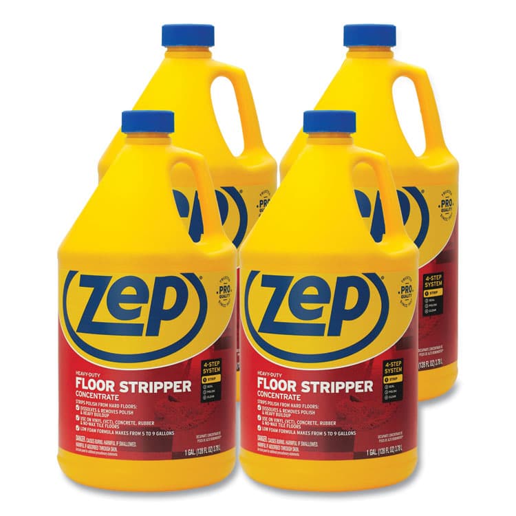 ZEP . Floor Stripper, Unscented, 1 gal, 4/Carton (ZPEZULFFS128CT)