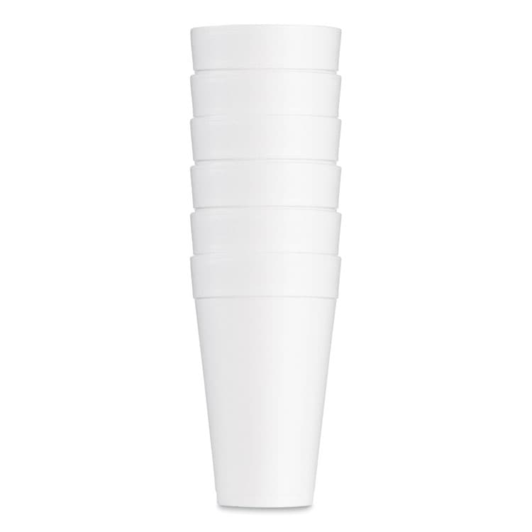 DART Foam Drink Cups, 32 oz., White, 25/Bag, 20 Bags/Carton (DCC32TJ32) thumbnail 2