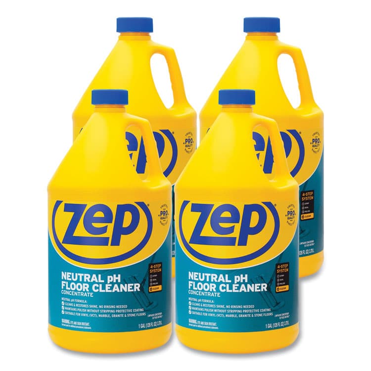 ZEP . Neutral Floor Cleaner, Fresh Scent, 1 gal, 4/Carton (ZPEZUNEUT128CT)