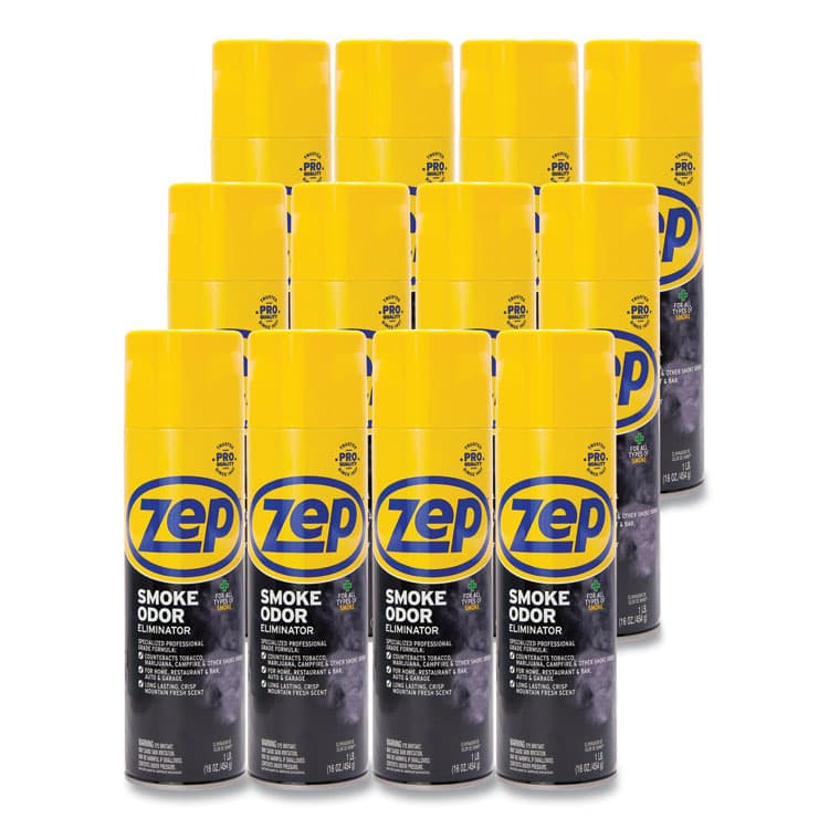 ZEP . Smoke Odor Eliminator, Fresh, 16 oz, 12/Carton (ZPEZUSOE16CT)