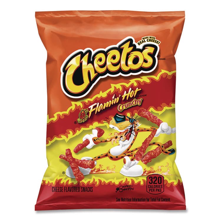 FRITO-LAY, . Crunchy Cheese Flavored Snacks, Flamin' Hot, 2 oz Bag, 64/Carton (CEOFRI44368) thumbnail 2