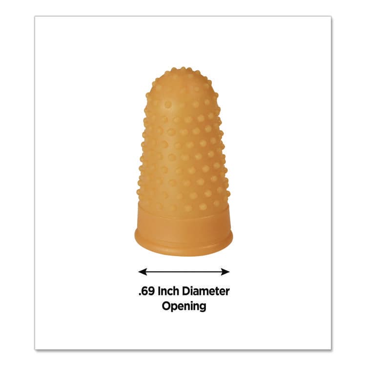 CONSOLIDATED STAMP Fingertip Pads, Size 12, Large, Amber, 12/Pack (CSC098130) thumbnail 2