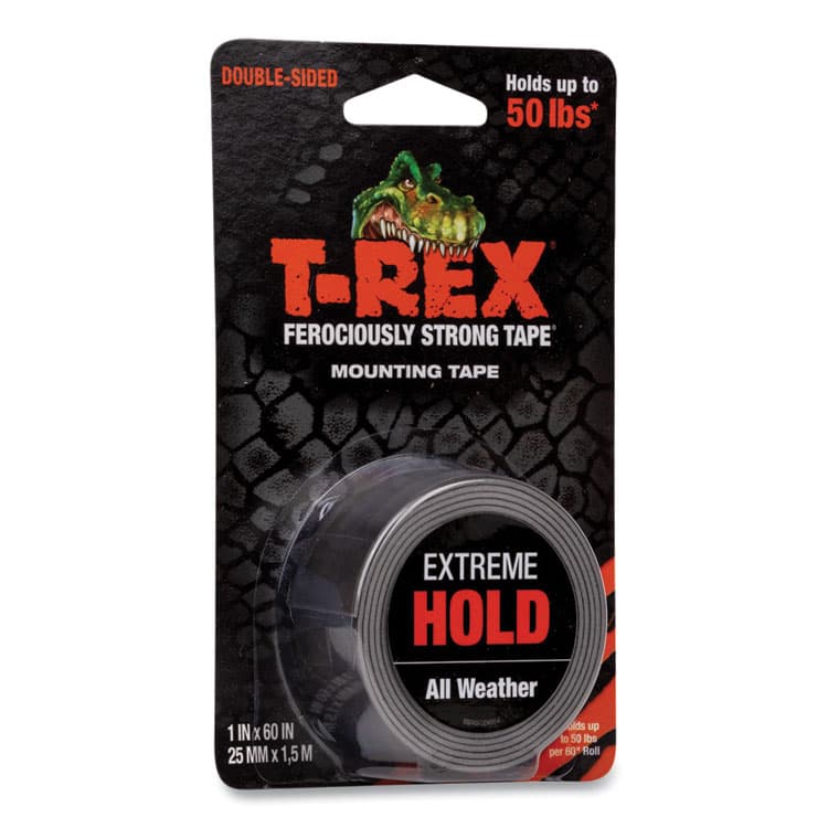 SHURTAPE TECHNOLOGIES Extreme Hold Mounting Tape, 1.5" Core, 1" x 1.66 yds, Black (DUC285337)