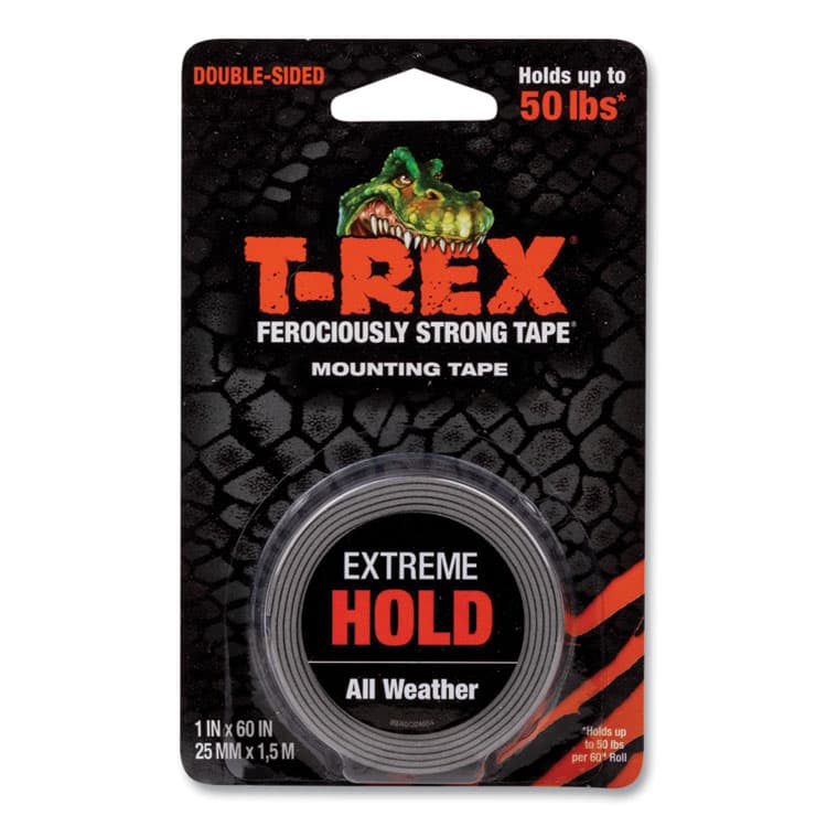 SHURTAPE TECHNOLOGIES Extreme Hold Mounting Tape, 1.5" Core, 1" x 1.66 yds, Black (DUC285337) thumbnail 2