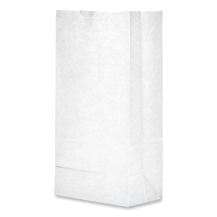 ROSS & WALLACE PAPER PRODUCTS, . Grocery Paper Bags, 8# Size, 35# Basis Weight, 6" x 3.88" x 12.5", White, 500/Bundle (BAGGW8500) thumbnail 2