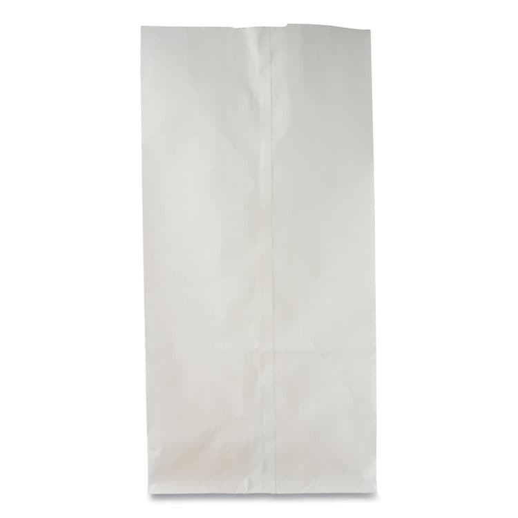 ROSS & WALLACE PAPER PRODUCTS, . Grocery Paper Bags, 8# Size, 35# Basis Weight, 6" x 3.88" x 12.5", White, 500/Bundle (BAGGW8500) thumbnail 4