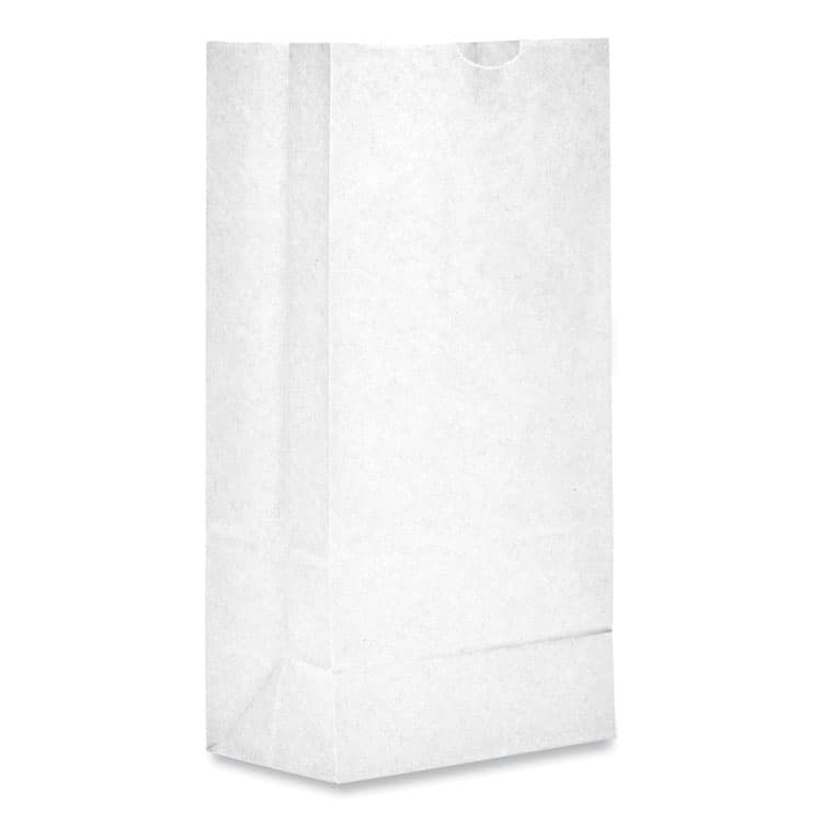 ROSS & WALLACE PAPER PRODUCTS, . Grocery Paper Bags, 10# Size, 35# Basis Weight, 7" x 4.38" x 13.75", White, 500/Bundle (BAGGW10500) thumbnail 3
