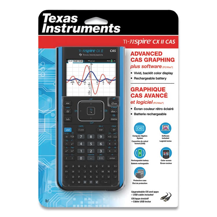 TEXAS INSTRUMENTS TI-Nspire CX II CAS Graphing Calculator, 10-Digit LCD (TEXNSPIRECX2CAS) thumbnail 4