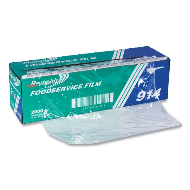 REYNOLDS FOOD PACKAGING PVC Film Roll with Cutter Box, 18" x 2,000 ft (RFP914) thumbnail 3