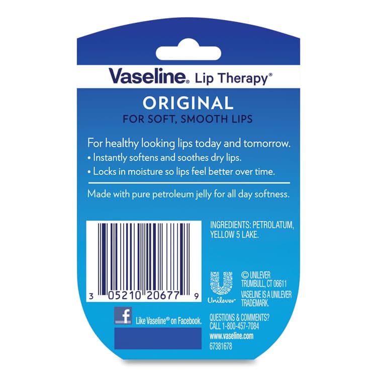 UNILEVER Lip Therapy, Original Flavor, 0.25 oz Plastic Flip-Top Container (UNI20677EA) thumbnail 3