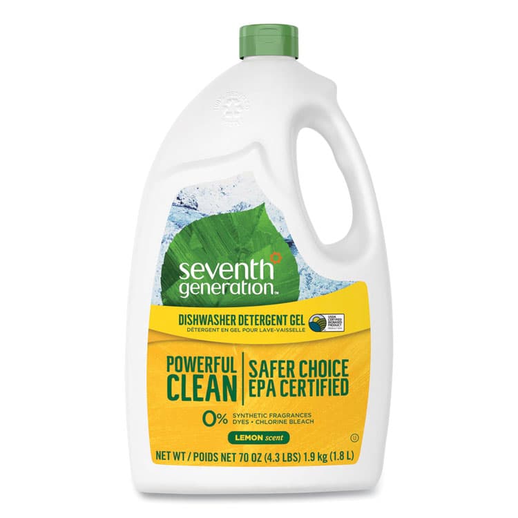 SEVENTH GENERATION Natural Automatic Dishwasher Gel, Lemon, Jumbo 70 oz Bottle, 6/Carton (SEV22831CT)