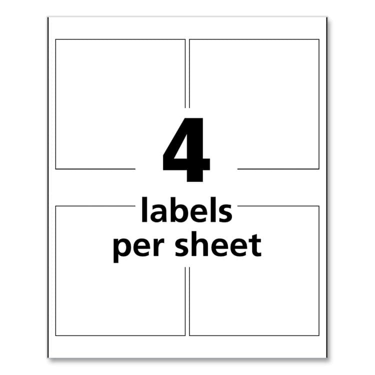 AVERY PRODUCTS CORPORATION UltraDuty GHS Chemical Waterproof and UV Resistant Labels, 4 x 4, White, 4/Sheet, 50 Sheets/Pack (AVE60524) thumbnail 2
