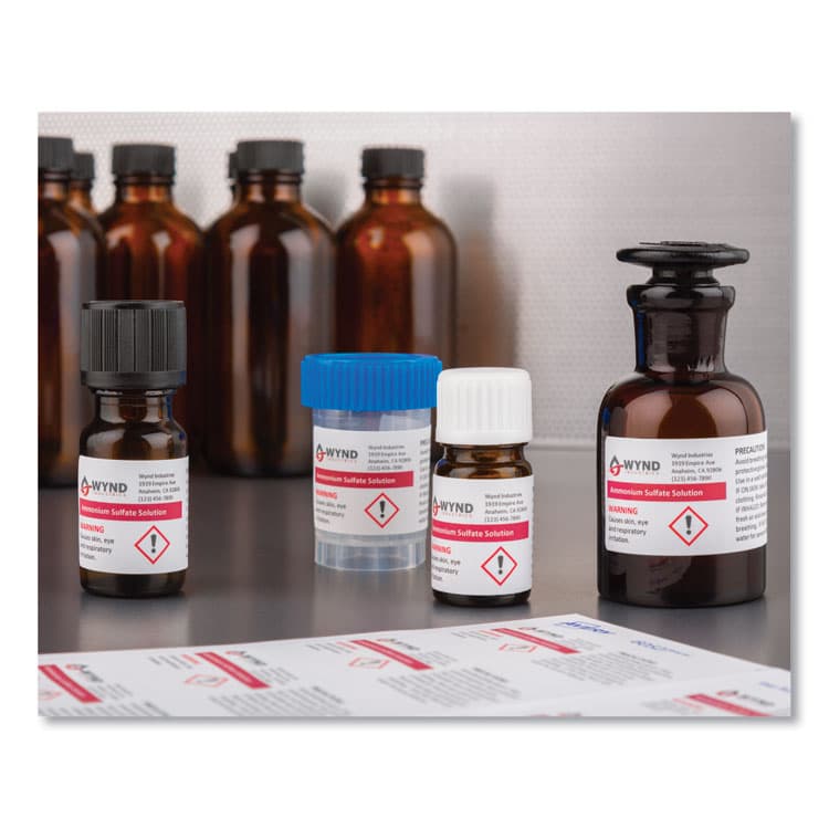 AVERY PRODUCTS CORPORATION UltraDuty GHS Chemical Waterproof and UV Resistant Labels, 1 x 2.5, White, 24/Sheet, 25 Sheets/Pack (AVE60527) thumbnail 3