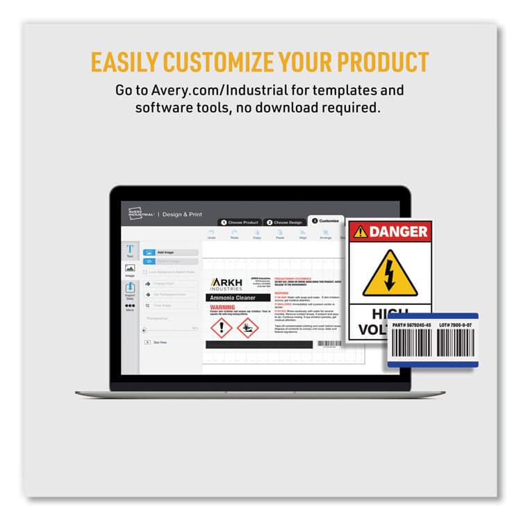 AVERY PRODUCTS CORPORATION UltraDuty GHS Chemical Waterproof and UV Resistant Labels, 8.5 x 11, White, 50/Box (AVE60501) thumbnail 2