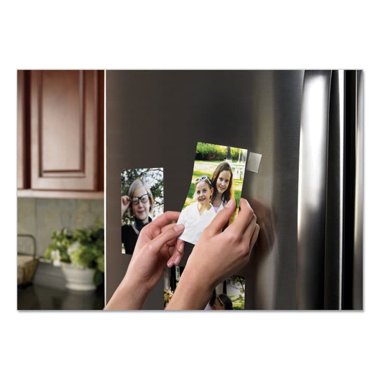 3M/COMMERCIAL TAPE DIV. Restickable Mounting Tabs, Holds Up to 0.6 lb, 0.88" Pre-Cut Circles, Clear, 18/Pack (MMMR105) thumbnail 4