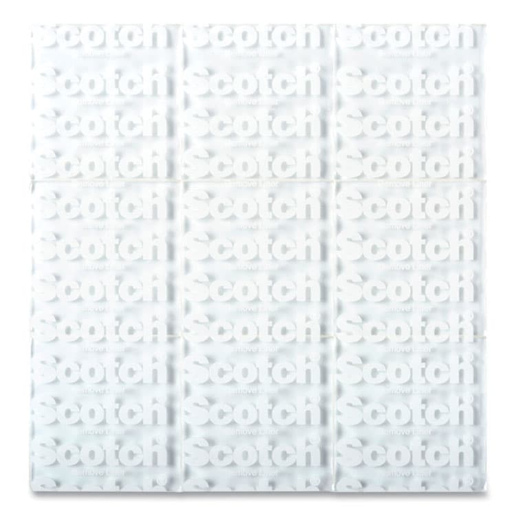 3M/COMMERCIAL TAPE DIV. Restickable Mounting Tabs, Holds Up to 0.25 lb, 1" x 1", Clear, 18/Pack (MMMR100) thumbnail 2