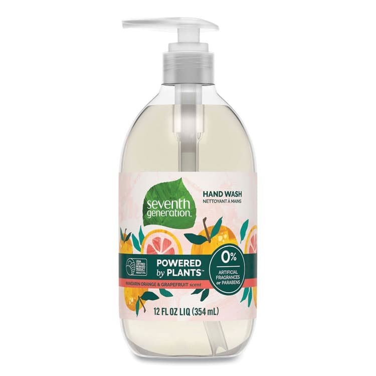 SEVENTH GENERATION Natural Hand Wash, Mandarin Orange and Grapefruit Scent, 12 oz, 8/Carton (SEV22925CT)