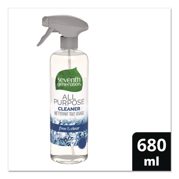 SEVENTH GENERATION Natural All-Purpose Cleaner, Free and Clear/Unscented, 23 oz Trigger Spray Bottle, 8/Carton (SEV44713CT) thumbnail 2