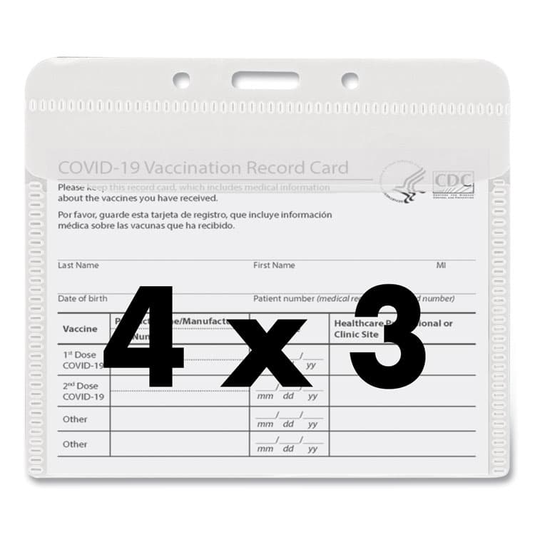 ADVANTUS CORPORATION PVC-Free Badge Holders, Horizontal, Clear 4.5" x 4" Holder, 4.13" x 3.25" Insert, 50/Pack (AVT75603) thumbnail 3