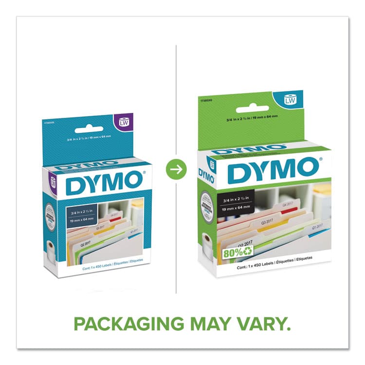 DYMO LabelWriter Bar Code Labels, 0.75" x 2.5", White, 450 Labels/Roll (DYM1738595) thumbnail 2