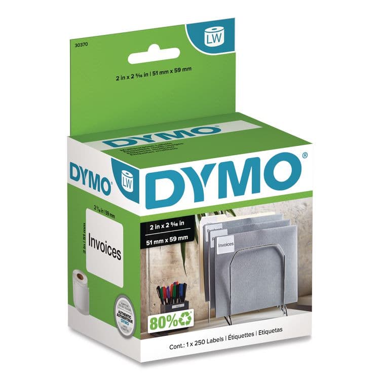 DYMO LabelWriter Multipurpose Labels, 2" x 2.31", White, 250 Labels/Roll (DYM30370)