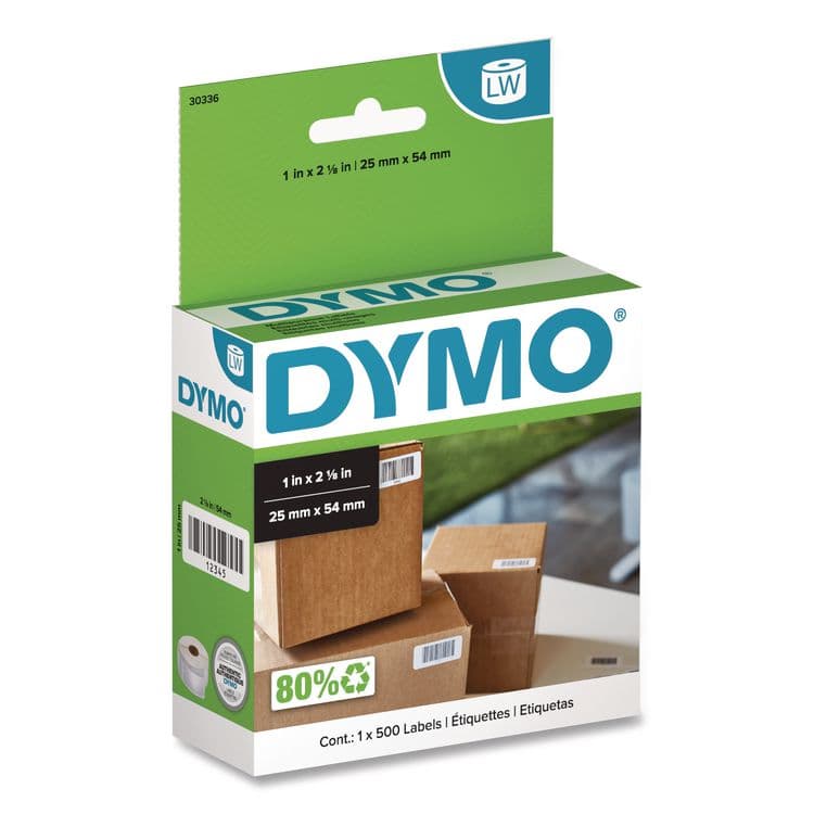 DYMO LabelWriter Multipurpose Labels, 1" x 2.12", White, 500 Labels/Roll (DYM30336)